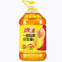 逸飛 5L食用油 香花生油物理壓榨純花生油批發(fā)價(jià)招代理加盟