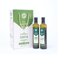 產(chǎn)地貨源廠家直供一級(jí)冷榨亞麻籽油月子油禮盒裝新品量大價(jià)優(yōu)